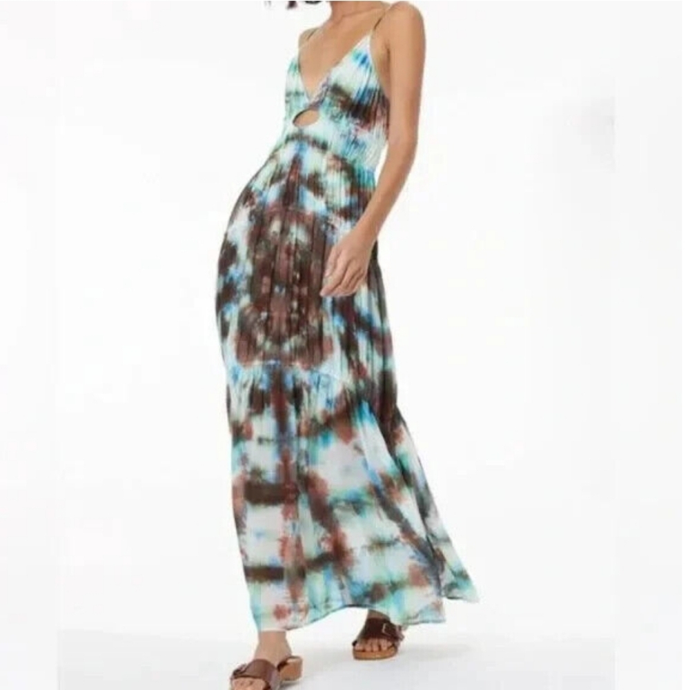 Young Fabulous & Broke Delphine Chiffon Cut-out Maxi Dress | Size M | NWOT